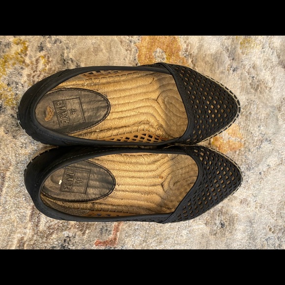 Frye Womens Lee A Line Black Perforated Slip On Espadrille Flats Size US 7.5 M - Picture 5 of 5